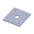 Beispiel für eine runde Platte bei einem Blechteil.