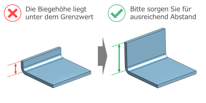 Konstruktionstipps: Biegehöhe