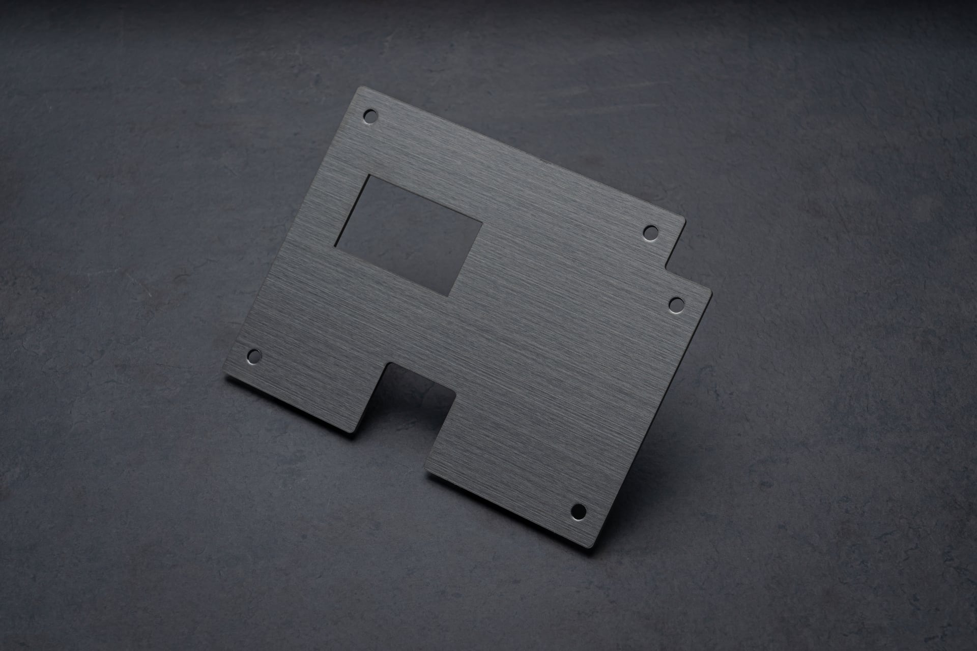 Example of a sheet metal part with a surface treatment that was produced with meviy.