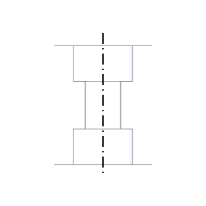 Graphic: Two-step hole (with center section the smallest)