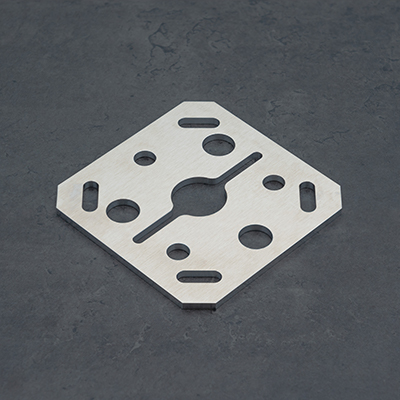 Example of a laser cutted sheet metal part.