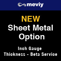 meviy banner: New Sheet Metal Option